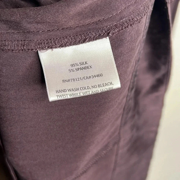 Eileen Fisher Silk Flowy Deep Maroon Tank Top Size S - Picture 4 of 4